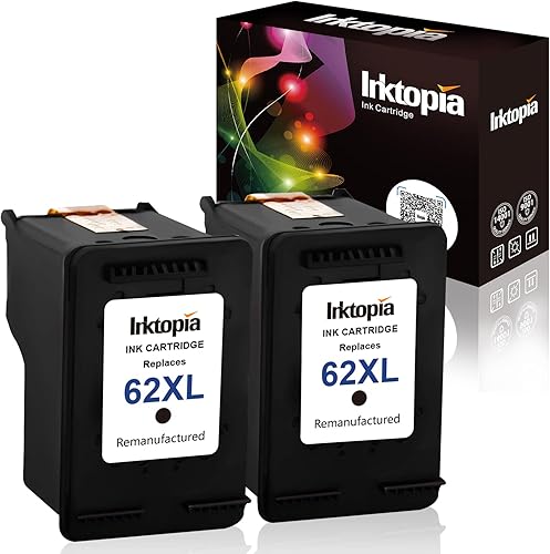 Inktopia Repuesto remanufacturado para HP 62XL 62 XL Cartucho de tinta (C2P05AN) para HP Envy 7640 5660 5540 5640 7645 5549 OfficeJet 5745 5740 5741