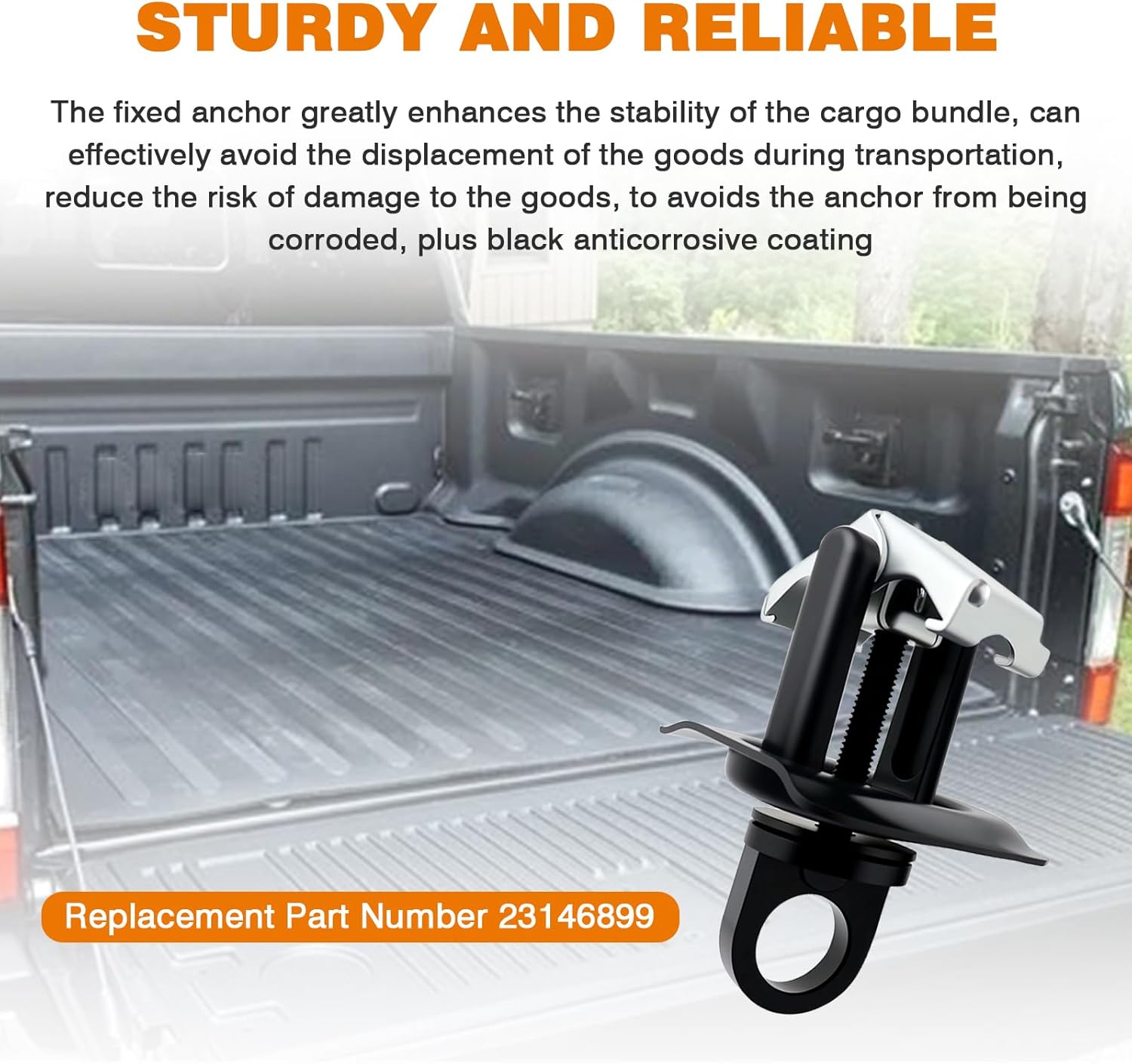 Tie Down Anchors Custom 6 Pieces Compatible with 2014-2025 GMC Sierra 1500 2500 3500 & Chevy Silverado/2015-2024 GMC Canyon & Chevy Colorado Truck Bed Fixtures Replace 23146899