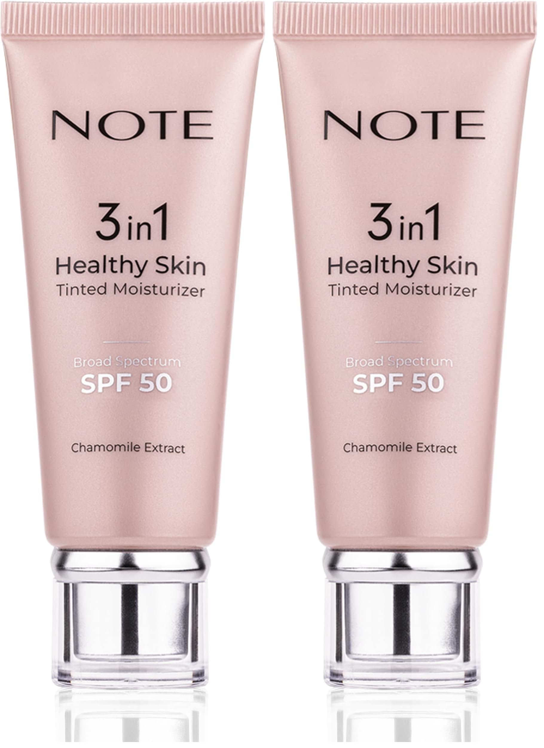 Note Cosmetique 3 in 1 Healthy Skin Tinted Moisturizer Renk Ton Eşitleyici 50 SPF Aydınlatıcı Krem (2 paketi)