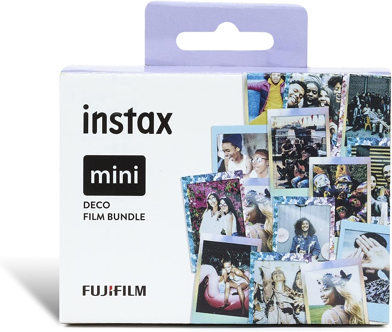 instax Limited edition 3 pack Deco mini film Bundle, Confetti, SKY Blue, Mermaid Borders, pack contains 3 x 10 shot film catridges