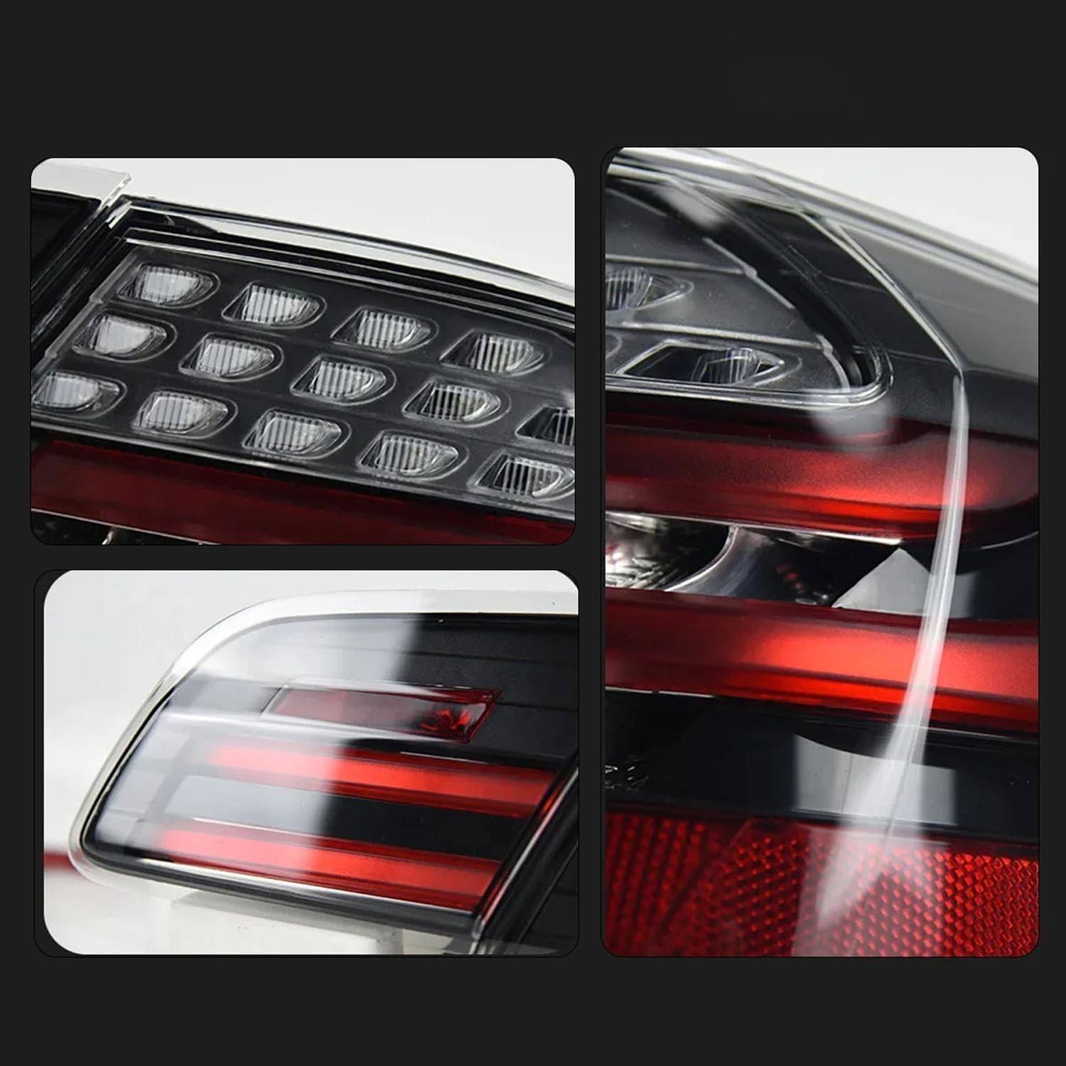 Luci Posteriori Auto per BMW M3 E92 330i 335i 2006-2013, Lampade Luci Posteriori A LED Auto Posteriore Stop Luce,B-Smoke