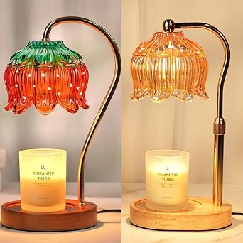 Funistree Strawberry Candle Warmer Lamp, Cute Candle Lamp with Timer & Dimmable, Birthday Christmas Gifts for Women Mom, House Warming Gift New Home, Lotus Wax Melt Warmer for Yankee Village Candles