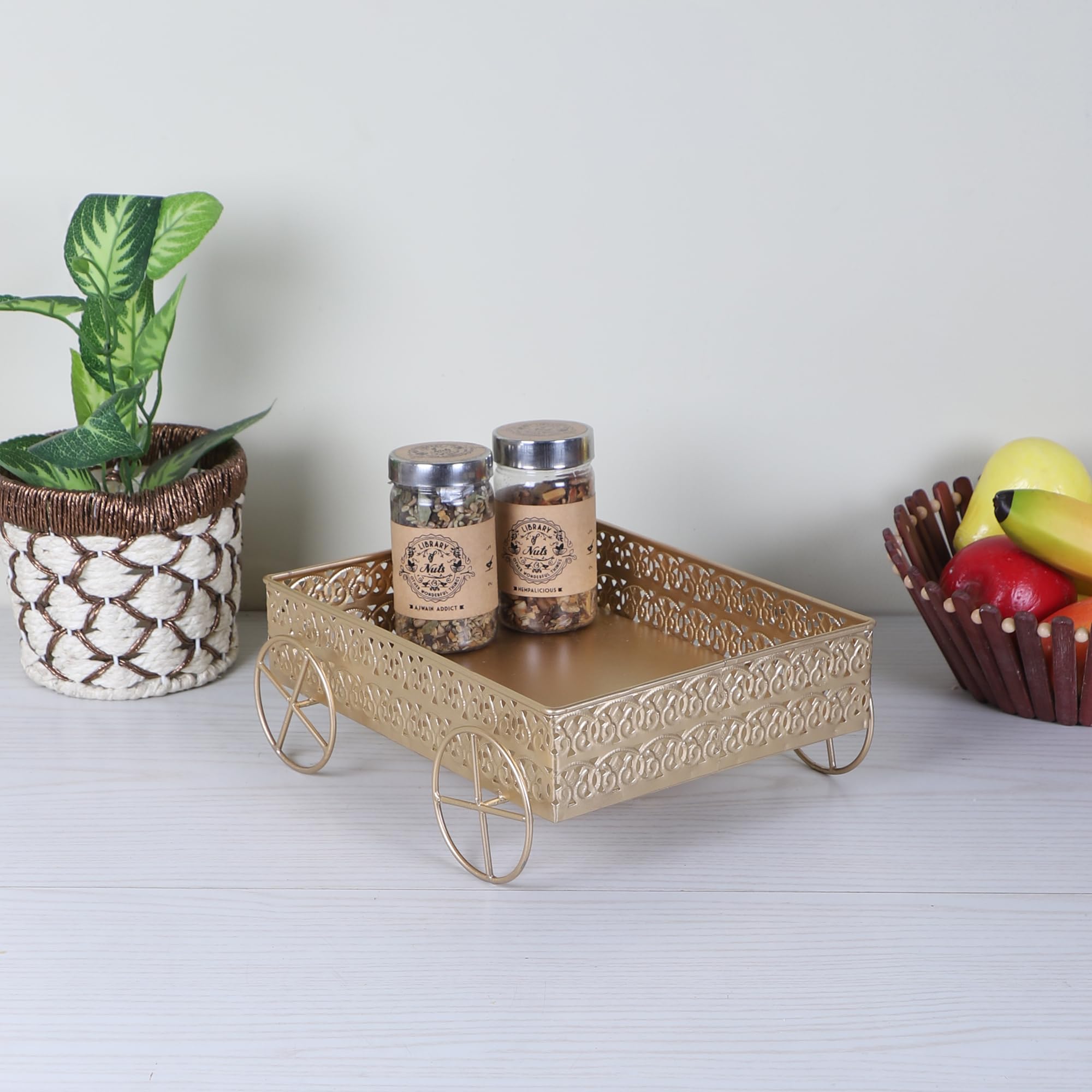 Premium Metal Serving Thela | Stylish & Decorative | Eye-Catchy & Elegant Design | Ideal for Gifts, Home, Office & Festive Décor-image-36