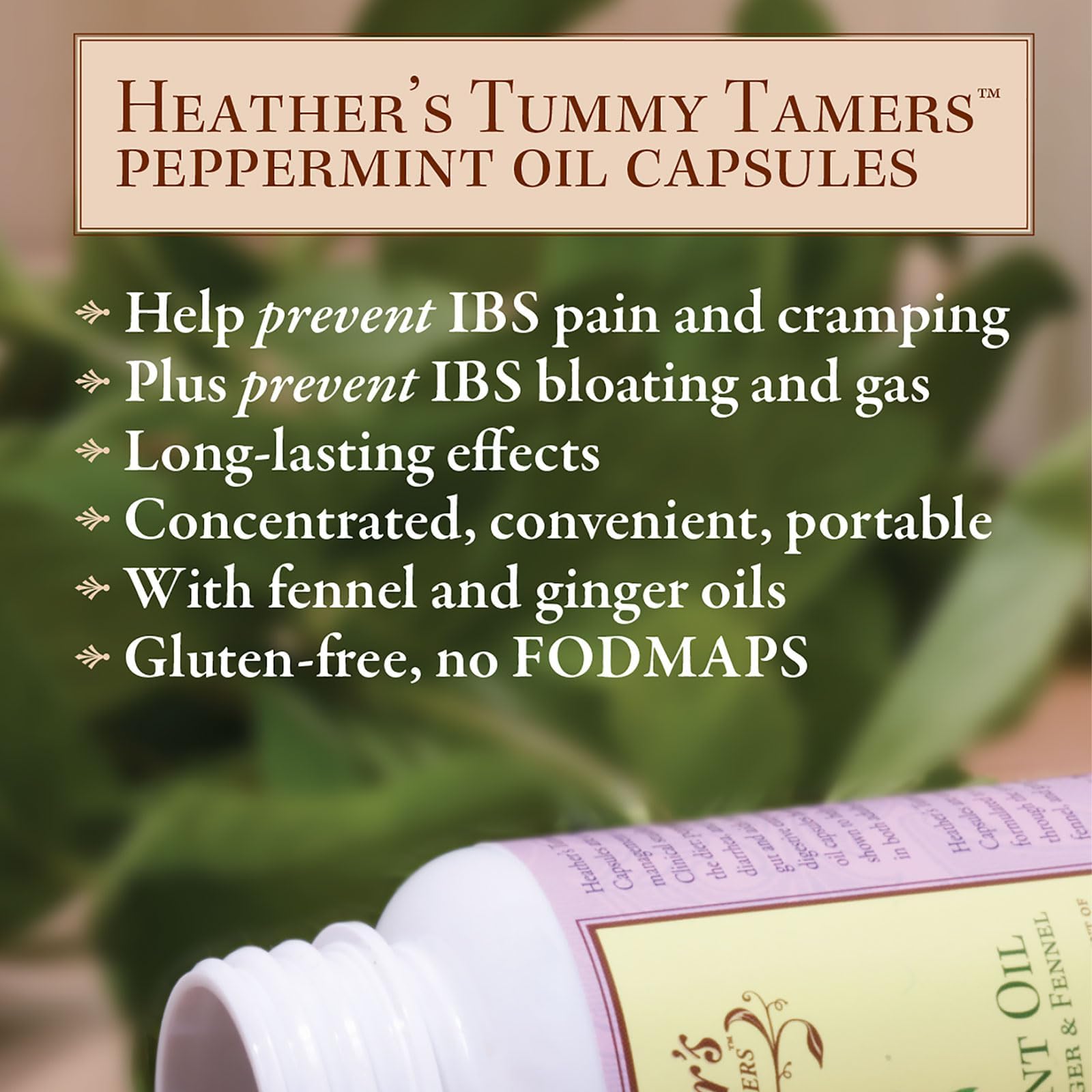 Heather's Tummy Care, Peppermint Oil, 90 Enteric Coated Softgels