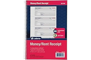 Adams Money and Rent Receipt Book