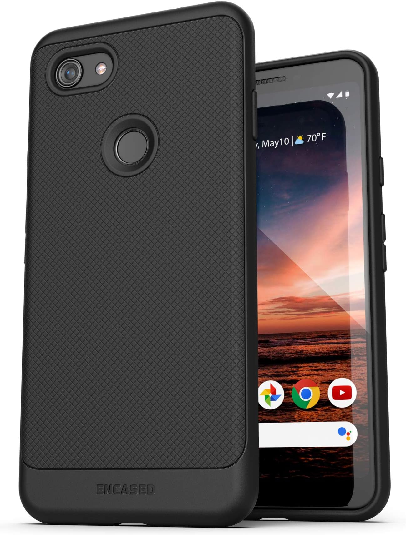Pixel 3a Case (Thin Armor) Slim Fit Flexible Grip Cover for Google Pixel 3a Phone - Black