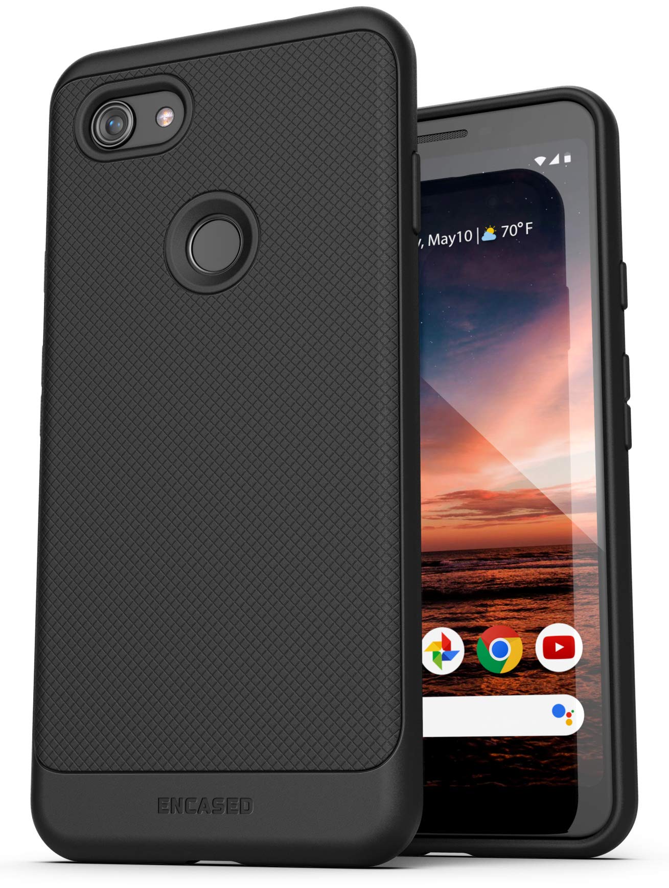 Pixel 3a Case (Thin Armor) Slim Fit Flexible Grip Cover for Google Pixel 3a Phone - Black