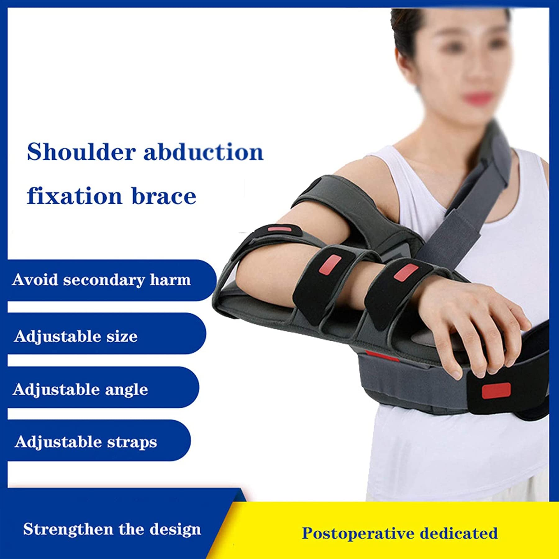 Ortesis Abducción Hombro Dislocación Ortesis para Soporte de Lesiones Fijación Hombro Soporte Fijo para Soporte de Lesiones Inmovilizador para Soporte Lesiones Fijación de Hombro