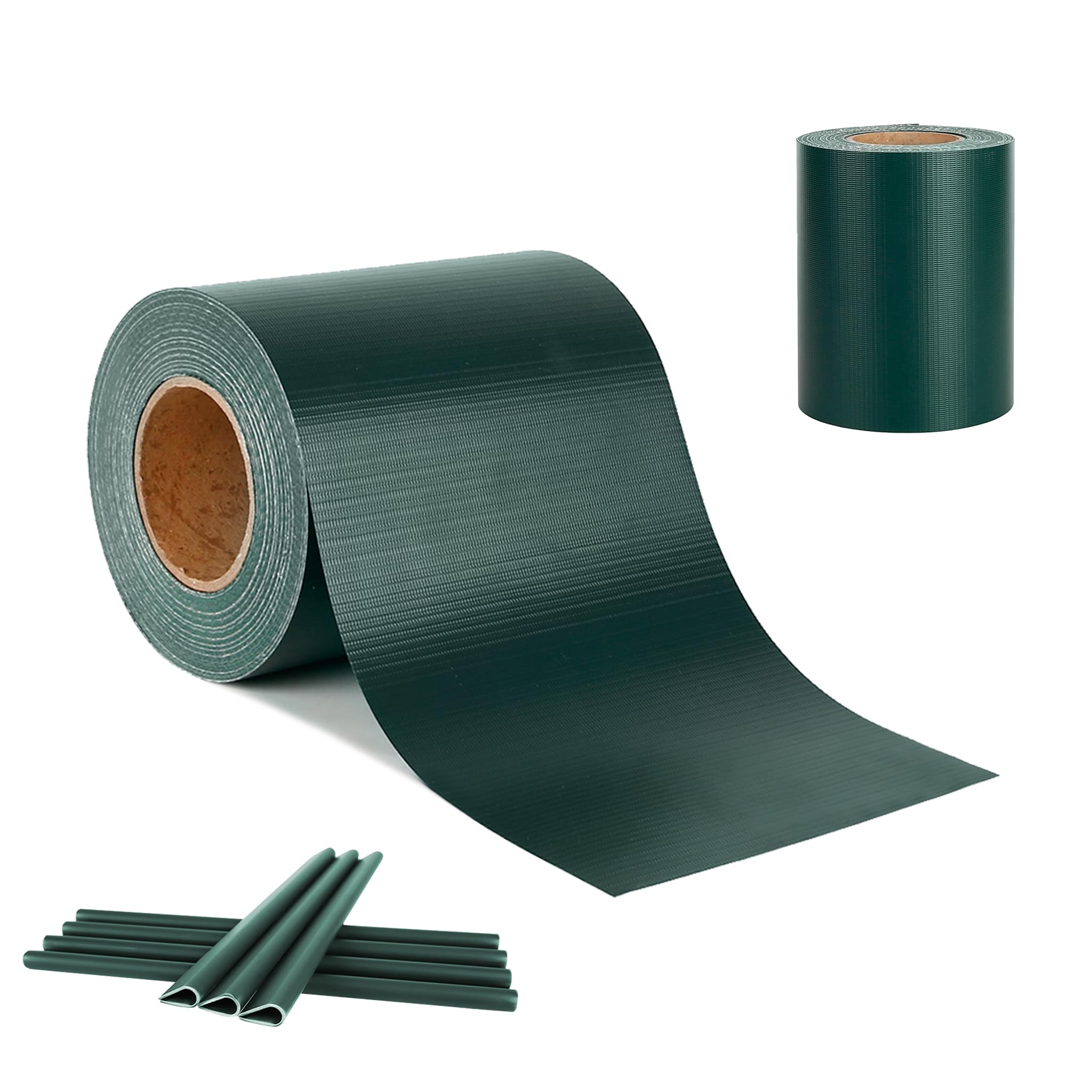 Aufun Valla de protección visual de PVC, 70 m x 19 cm, incluye 30 clips de fijación, protección visual, valla de jardín, protección visual, lámina para valla de jardín (verde)