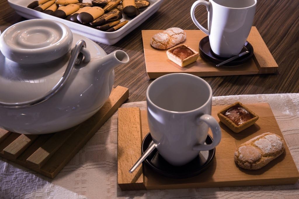 Best Deal Cheap 🛒 Artelegno 54 Solid Beech Wood Trivet/Pot Holder/Teapot Stand, Luxurious Italian Collection by Master Craftsmen Elegantly Holds Hot Items, Eco-Friendly, N