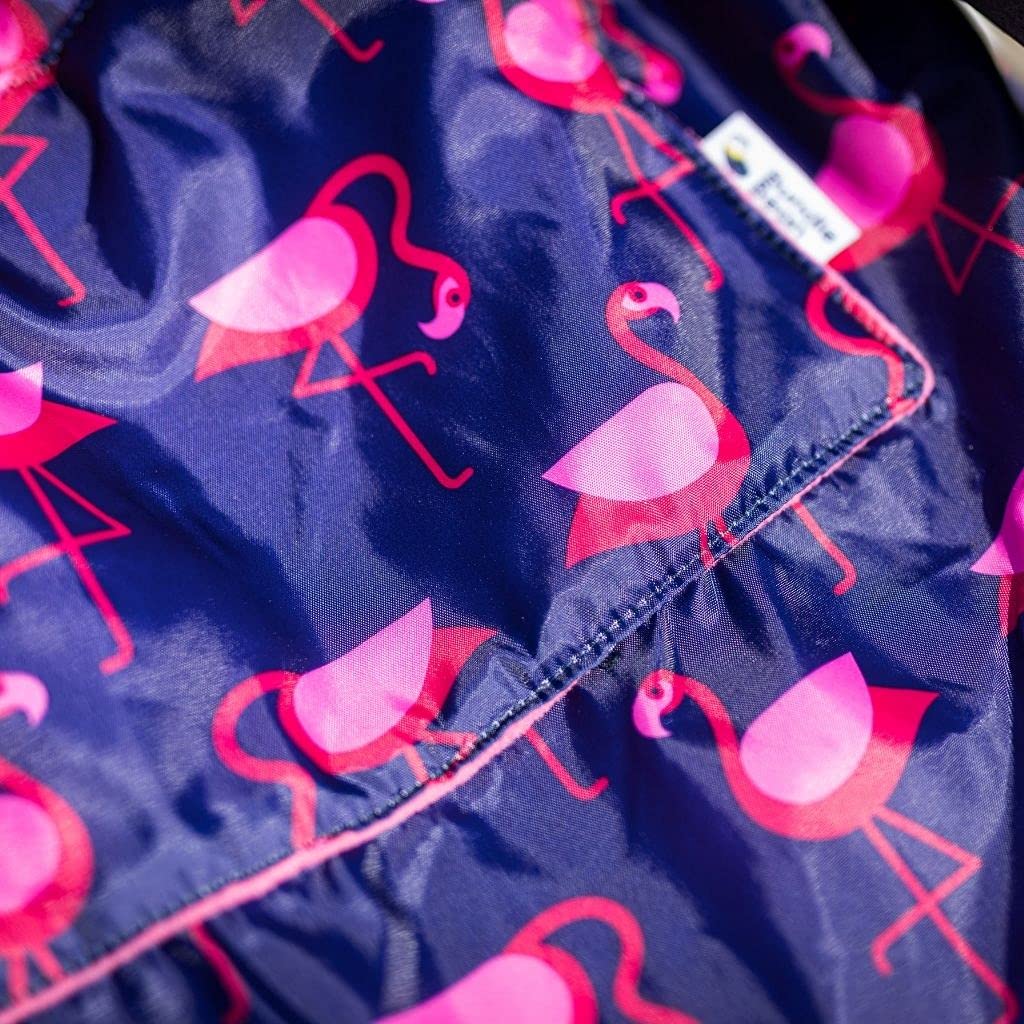 Funda para silla de ruedas con forro polar para usuarios de sillas de ruedas de talla grande y alta, 100% impermeable, manta para silla de ruedas fácil de instalar (flamenco marino)