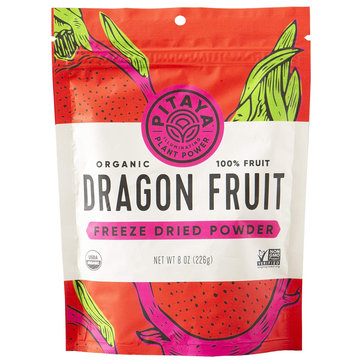 Buy Pitaya Plus, Organic Freeze Dried Red Dragon Fruit Powder, USDA and Oregon Tilth Certified