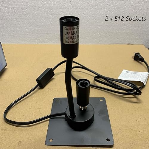 Miniatura 7 de Bieye L10815 Lámpara de mesa decorativa con diseño de cruz latina, estilo Tiffany, luz nocturna, 8.5 pulgadas de ancho x 13 pulgadas de alto, azul