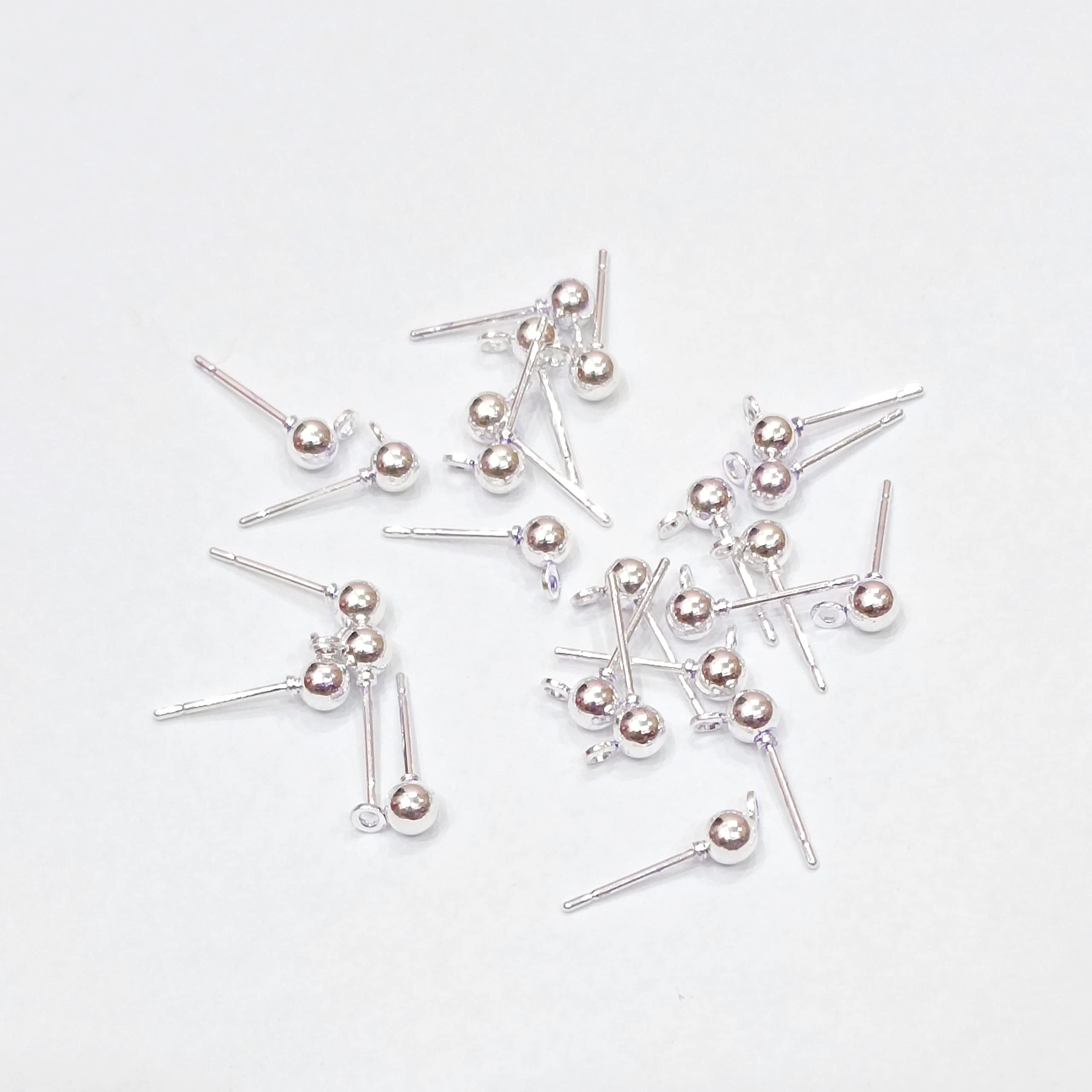 BeadsnPearls Regular Silver Stainless Steel Ball Earring Stud Posts, Stainless Earring Finding 10 Pairs (20 Pieces) - 5mm (B0C3LFB5TV) Amazon Price History, Amazon Price Tracker