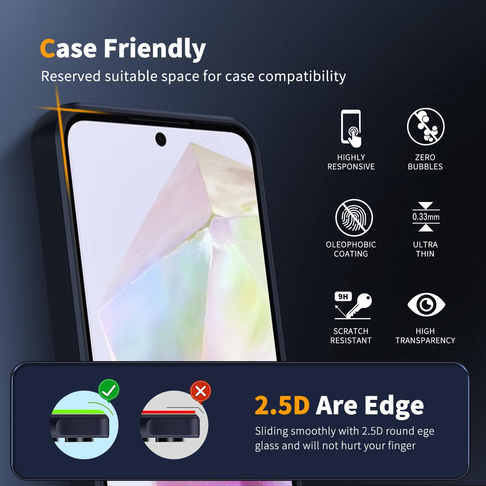 COPIKE Cover Opaca per Samsung Galaxy A35 5G e Protezione Fotocamera con 2 Pezzi Vetro Temperato, [Antiurto Grado Militare] Custodia Posteriore Glassata Traslucida Anti-Impronte, Nero