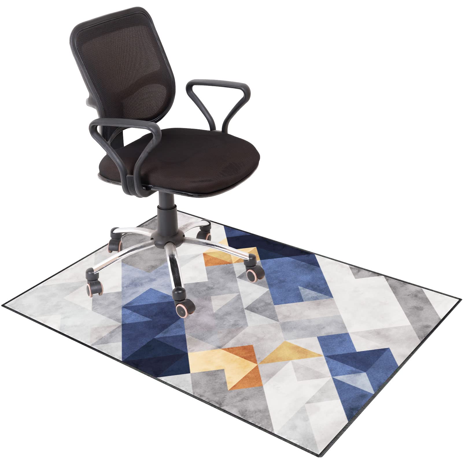 EYZO 90 × 140 cm Chair Mat For Carpeted Floor, Gaming Chair Mat, Office Chair Mat, Multi-Purpose Carpet Protector, Desk Chair For Carpeted And Hardwood Floor, Protects Floors, Non-Slip Soundproofing