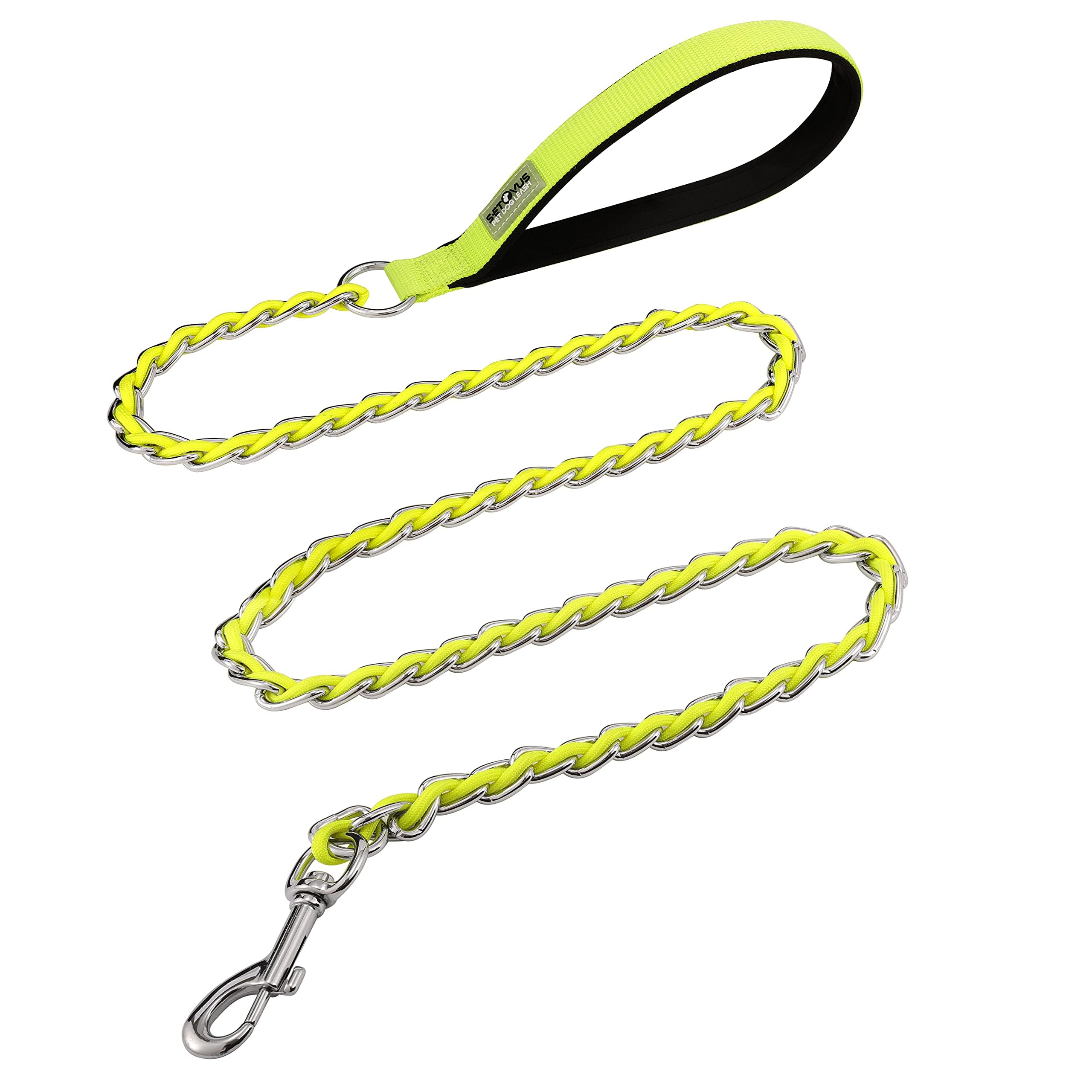 S-ETOVUS Yellow 5FT Dog Leash (Metal Nylon) — image 1