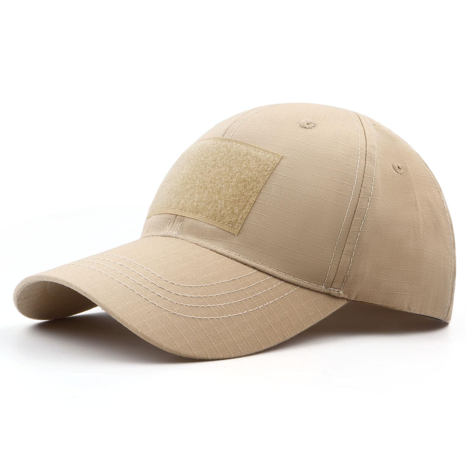 GES Tactical Hat Military Style Mens Army Combat Operators Baseball Cap (Khaki)(Size: 9.5CM)