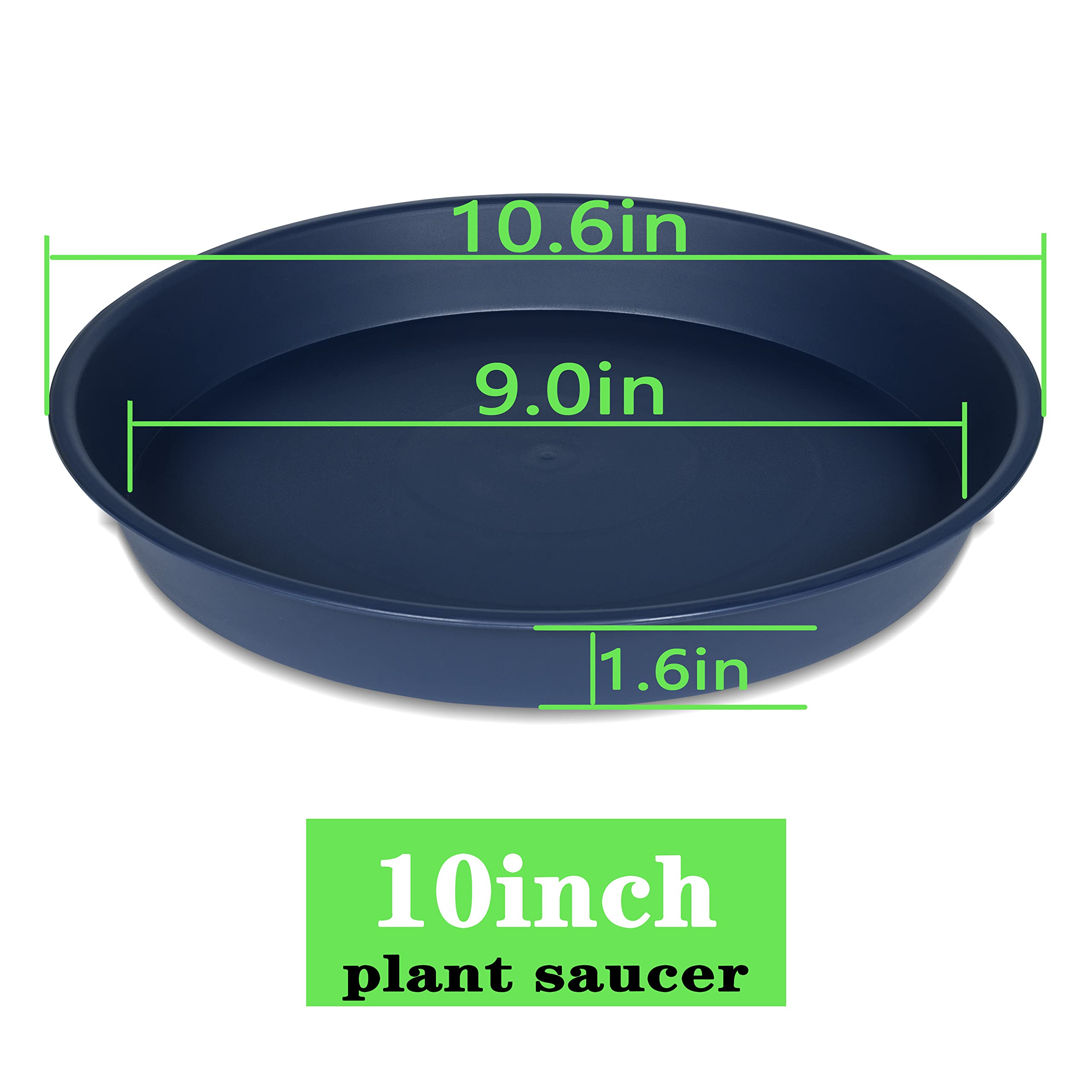 Bleuhome Plant Saucer 10 inch, Blue, 10" - Image 2