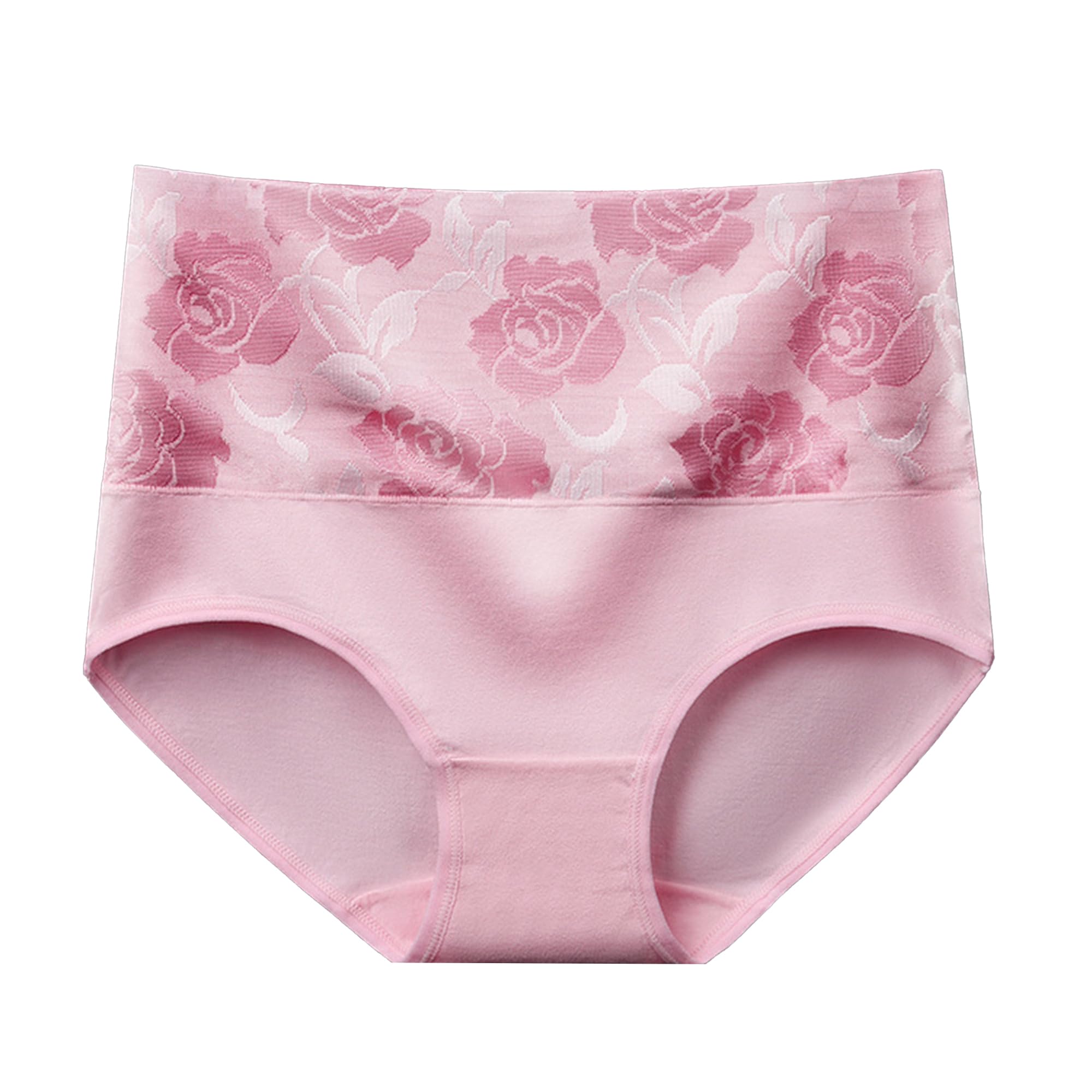 DGHM-JLMY Rose Jacquard Ladies Panty Multipack High Waist Plus Size Stretch Underwear Print Cotton Underwear Hipster Briefs