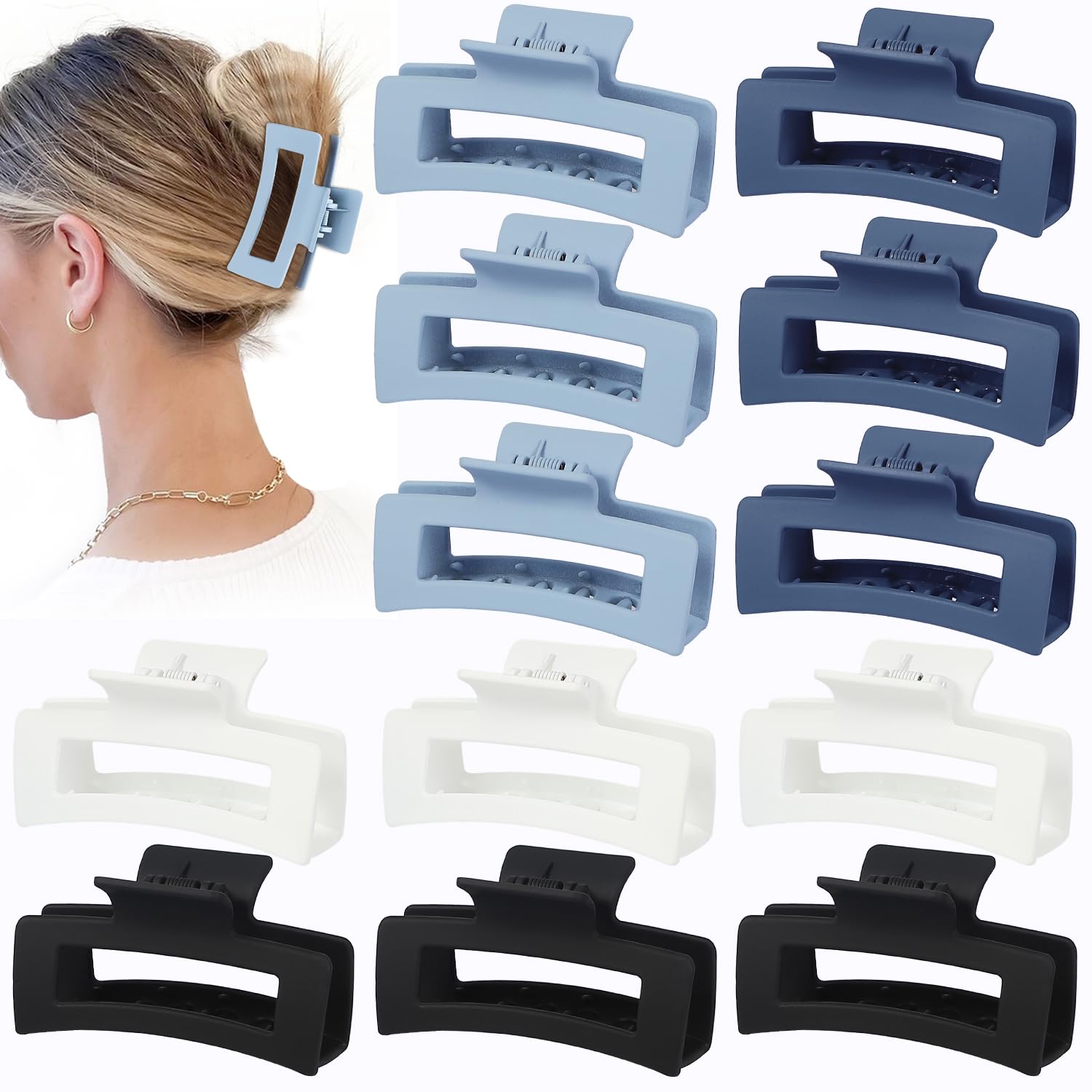 Colorful Hair Clips - 12 Pack Claw Clips for Women & Girls -14 Colorful Hair Clips - 12 Pack Claw Clips for Women & Girls -14