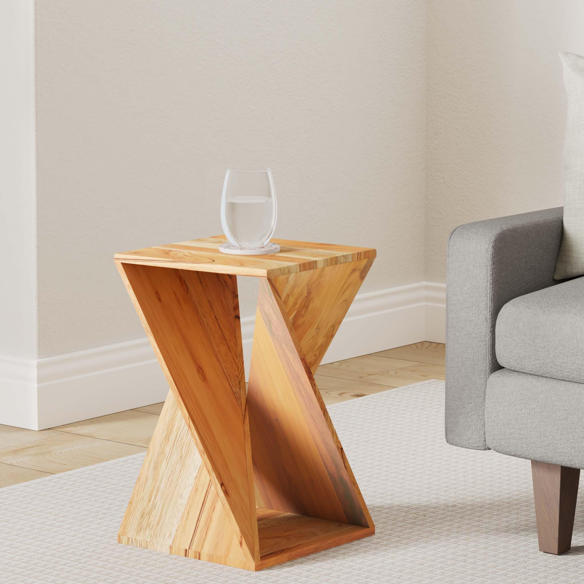 vidaXL Beistelltisch Hocker Nachttisch Wohnzimmertisch Telefonständer Sofatisch Kaffeetisch Telefontisch Teetisch 35x35x55 cm Massivholz Akazie