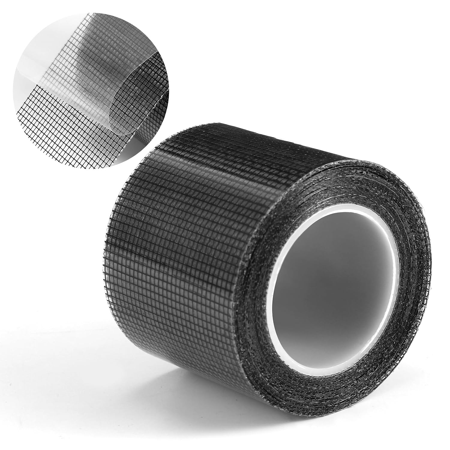 Black Window Screen Repair Tape, 2" x 16ft (196") Mosquito Net Repairs Tapes, Strong Adhesive Fiberglass Mesh Patch Tape, Screen Repair Tapes for Torn Window and Door Tears Holes
