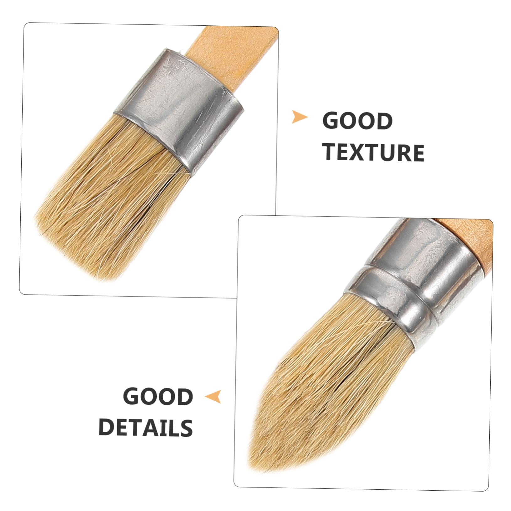 POPETPOP 2 Series Juego De Pinceles House Sloan Brushes Kit para Teñir Tizas para Interiores Manualidades Oscuras Pintura Mate Pincel para Muebles Pincel Redondo para 3 Piezas*2