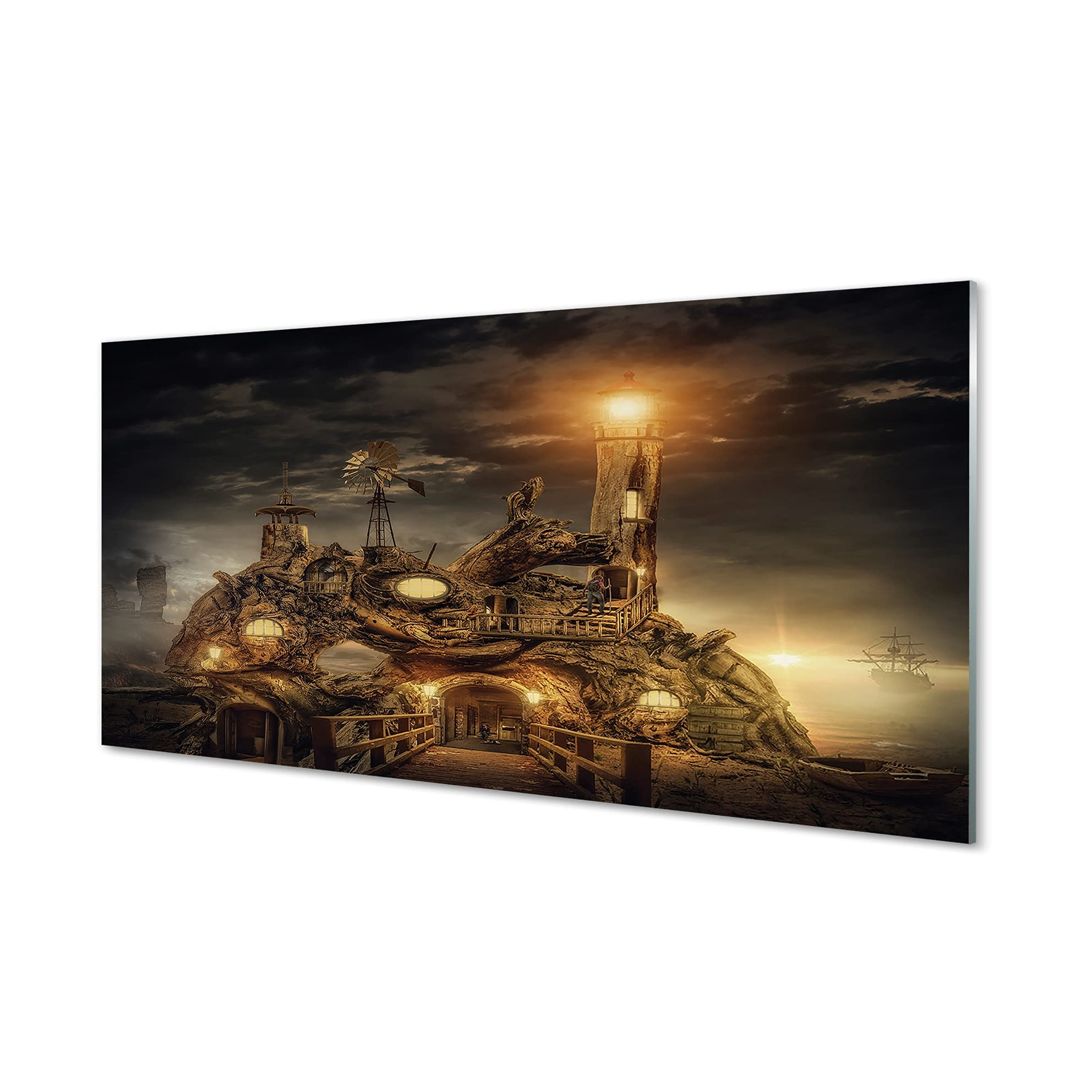 Impression sur verre de navire fantastique pour sublimer le salon contemporain