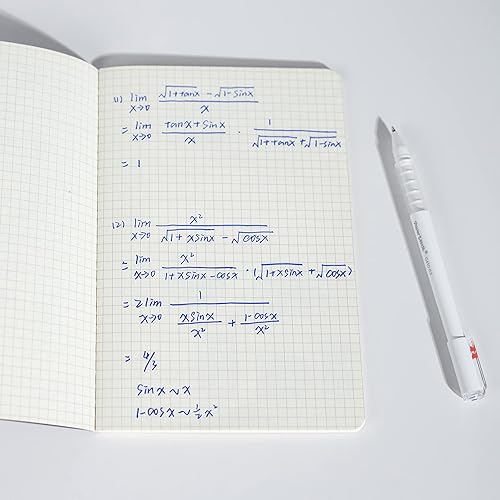 Miniatura 6 de TWONE - Paquete de 6 cuadernos de diario - 60 páginas con cuadrícula cuadrada30 hojas, cuaderno de papel grueso premium de tapa blanda para viajes,