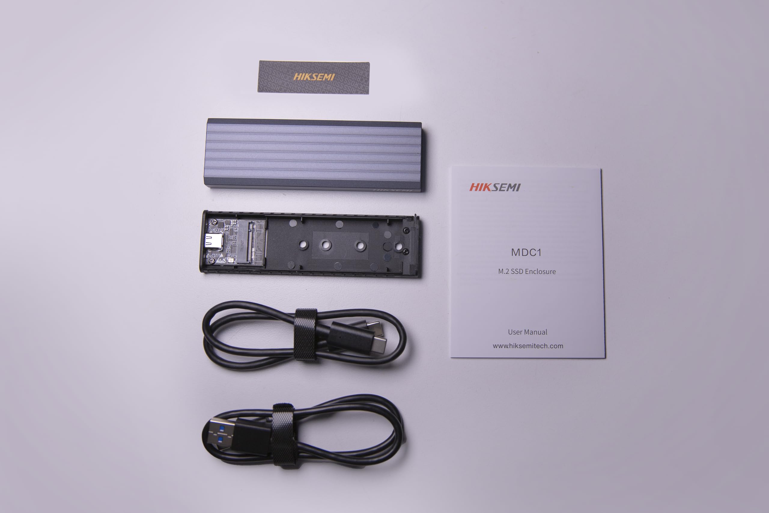 HIKSEMI M.2 NVME SSD Enclosure, USB C 3.2 Gen 2 10Gbps M2 USB SSD