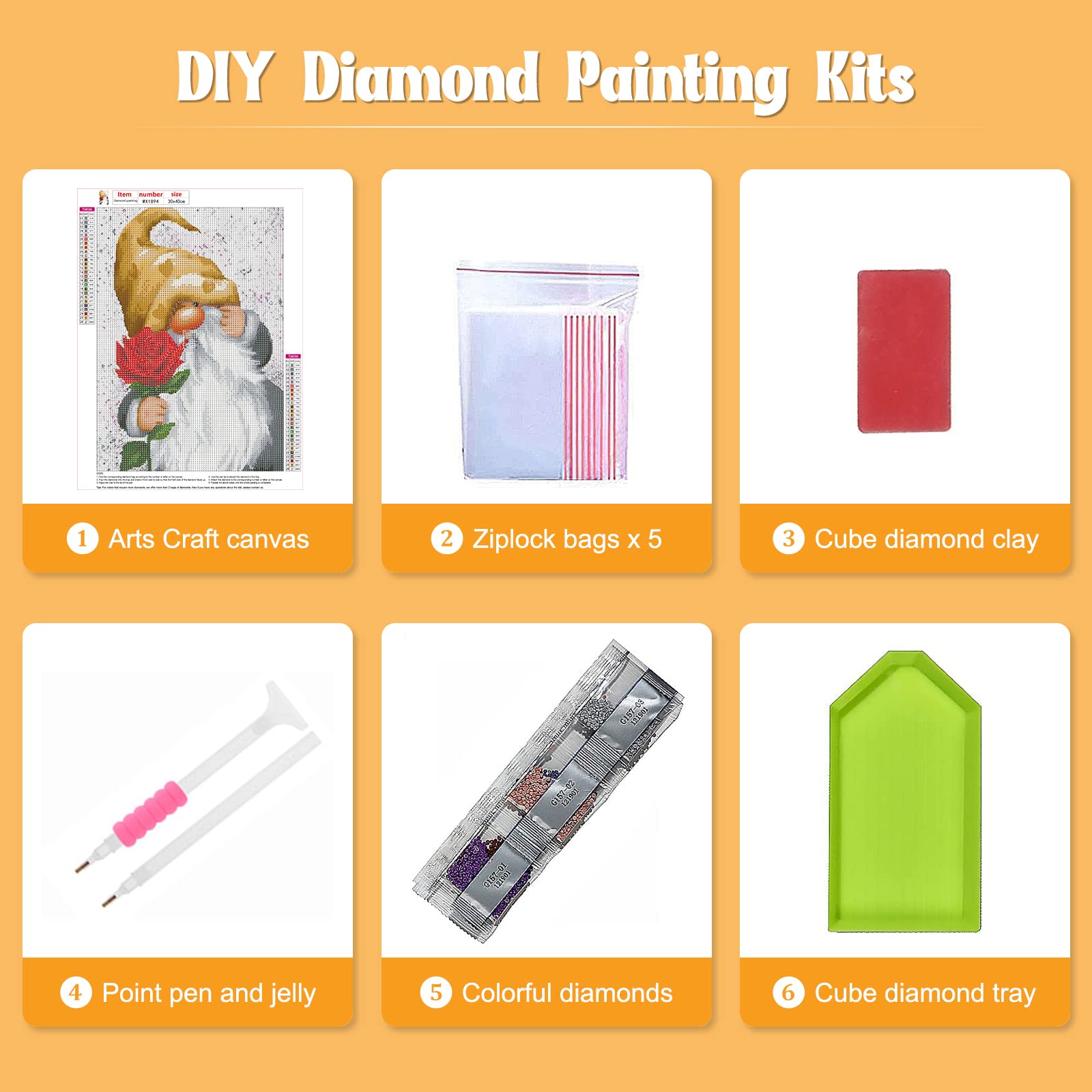 NAIMOER Gnomes Diamantschilderijkits voor volwassenen