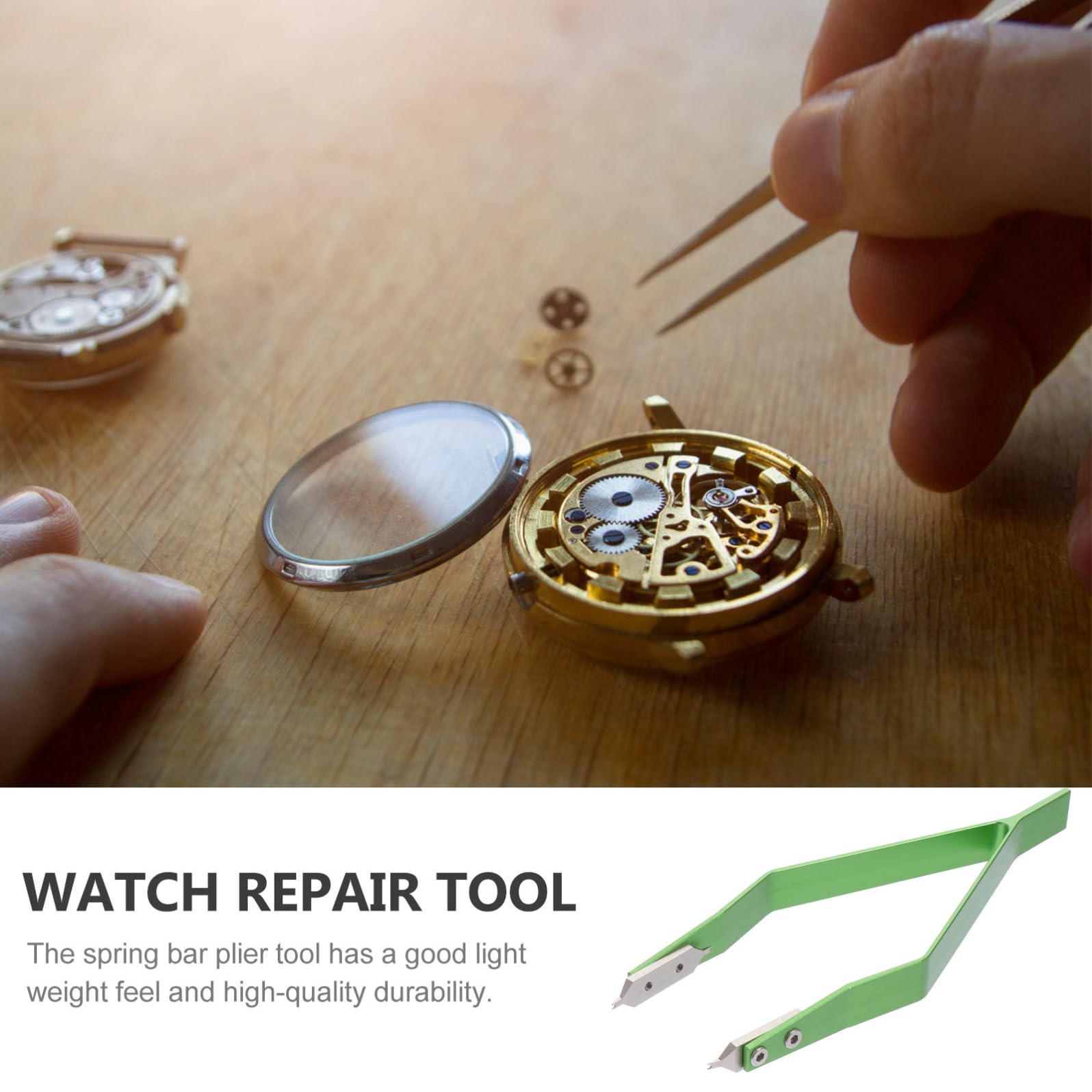 SHINEOFI Alicates para Relojes Tipo, Aleación de Aluminio y Acero, Verde