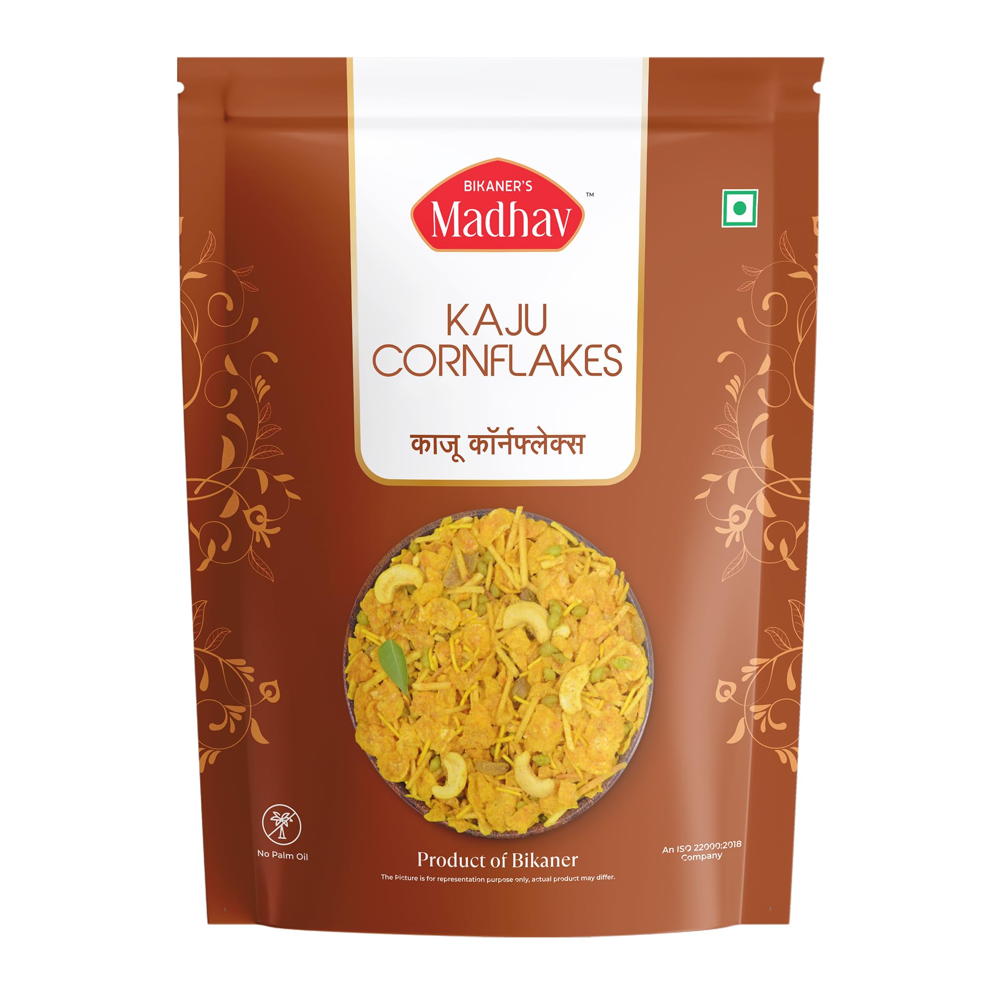 Bikaners Madhav Kaju Cornflakes | 350Gm | Handmade | No Palm Oil | Cashew Inside | Authentic Indian Snack | Crunchy Cornflakes With Cashews | No Preservatives | Perfect Kaju Cornflakes (B0C2N6ZGN4) Amazon Price History, Amazon Price Tracker