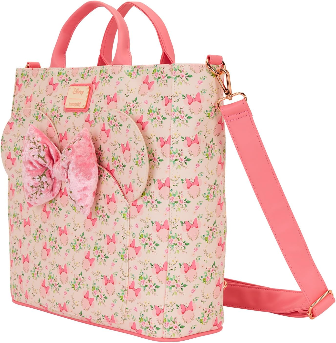 Loungefly Minnie Mouse Floral Convertible Backpack & Tote Bag