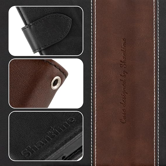 Two-Tone Leather Case for BlackBerry Q10 - Black