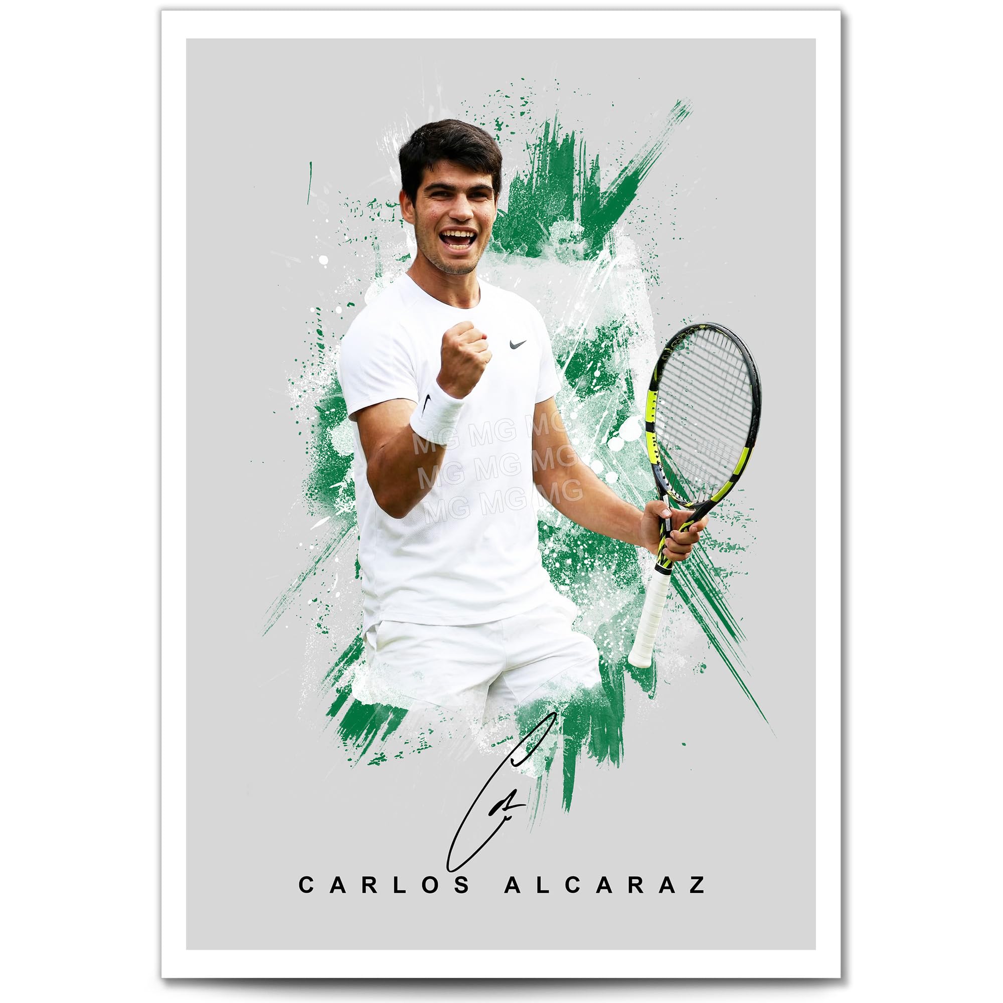 Carlos Alcaraz Signed Photo Poster Print Picture Display Framed Autograph Memorabilia Gift Spain Tennis (A4 Print (Unframed))