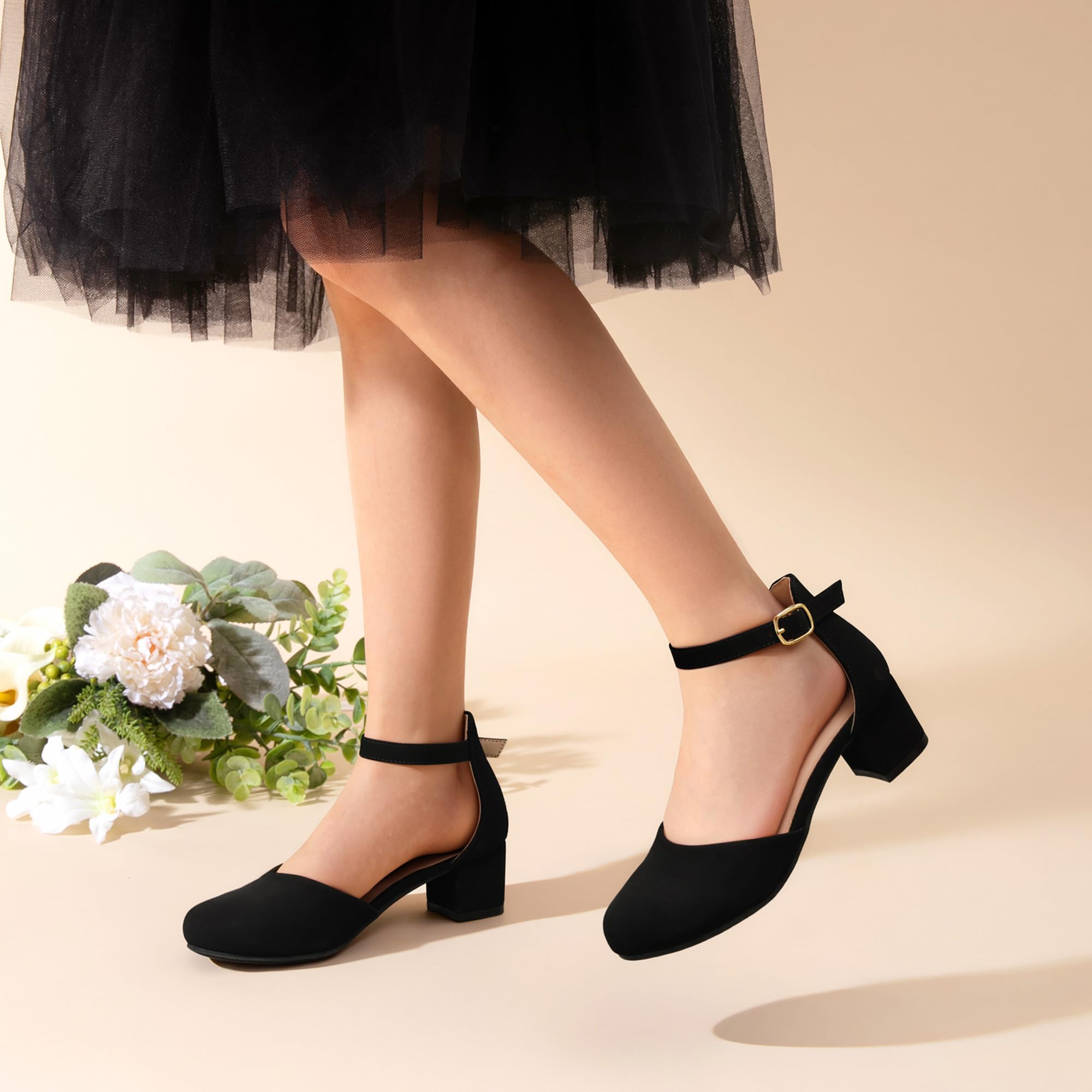 DREAM PAIRS Chaussures Fille Princesse Confortables, Ballerines et Escarpins à Talon Bas, Chaussures de Cérémonie Enfant pour Mariage, Fête, Bal, Soirée, Flower Girl