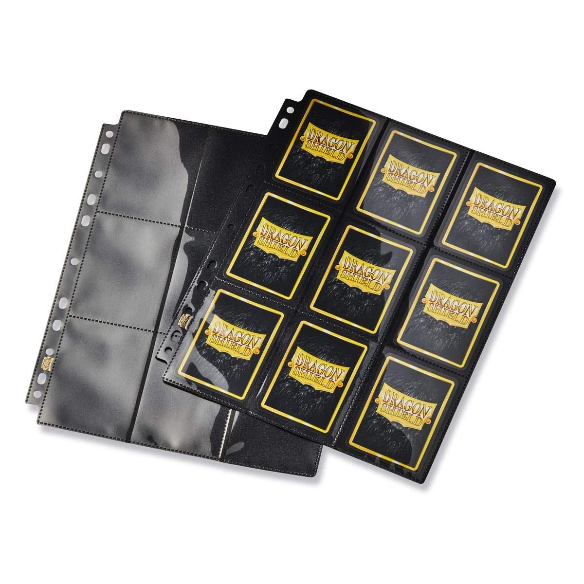 Arcane Tinman Dragon Shield - 18-Pocket Binder Pages Sideloading 50Pk - Clear,Black
