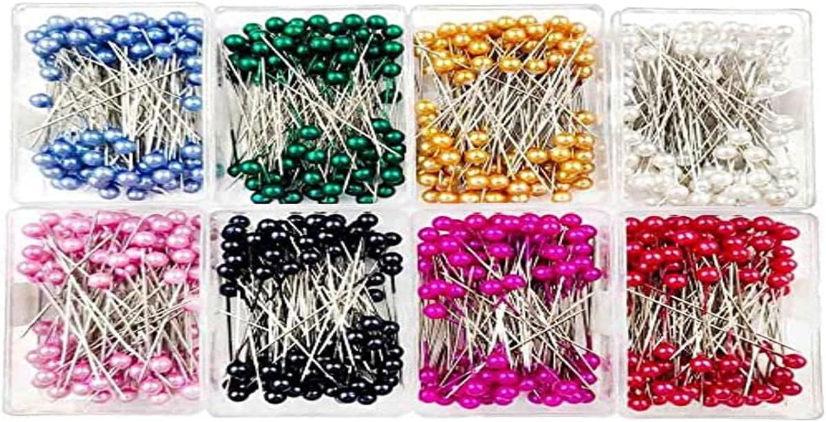 Épingles à Coudre à Tête Nacrée - 1000 Pièces, 10 Couleurs, 36mm