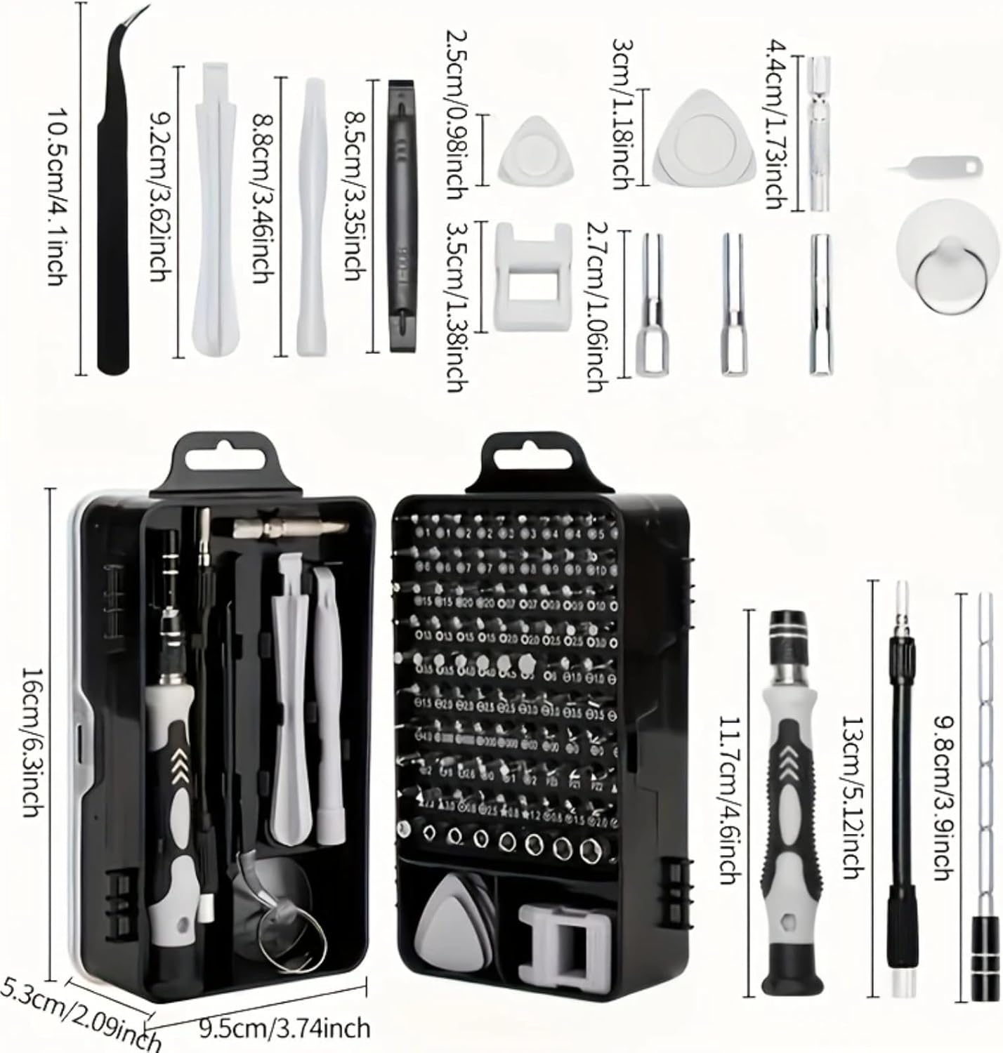 Professional 115 in 1 Precision Screwdriver Set, Magnetic Electronics Repair Tool Kit for iPhone, Laptop, Xbox, Nintendo Switch, Glasses, Watch, Small Appliances with S2 Steel Bits & Portable Case - Image 9
