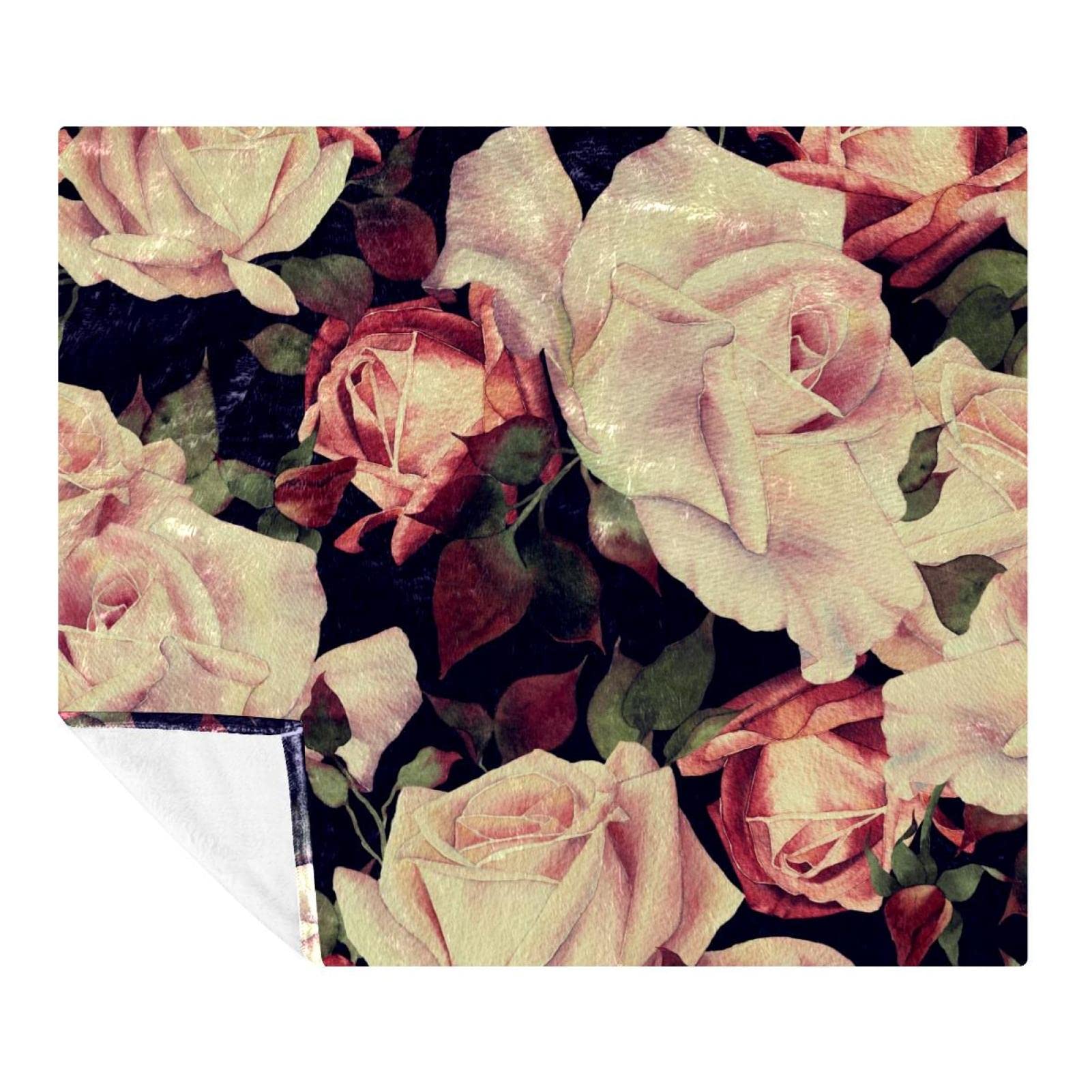 Couverture douce imprimé roses un cadeau réconfortant pour vos proches