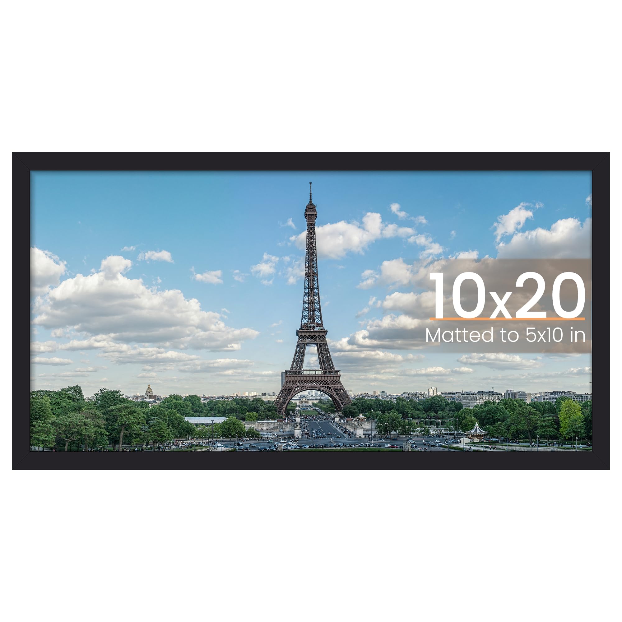 upsimples 10x20 Picture Frame, Wall Decor Poster Frames, Black 1 Pack
