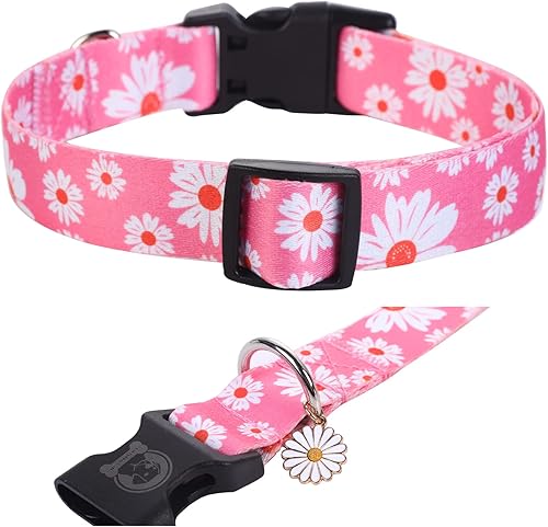 Miniatura 2 de MR. CHUBBYFACE - Collar de perro con diseño de margaritas y flores para perros pequeños, medianos y grandes