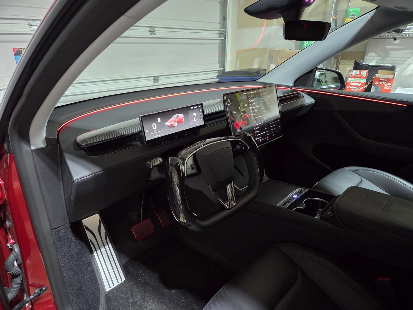Tesla Model Y Juniper Yoke Steering Wheel | Refreshed Nappa Leather Heated | Ergonomic Design (2026+)