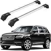 ERKUL Aluminum Roof Rack Cross Bars for Volvo XC90 2016-2026 - Anti-Theft Locks, 165 lbs Capacity, Flush Rails Compatible - Silver