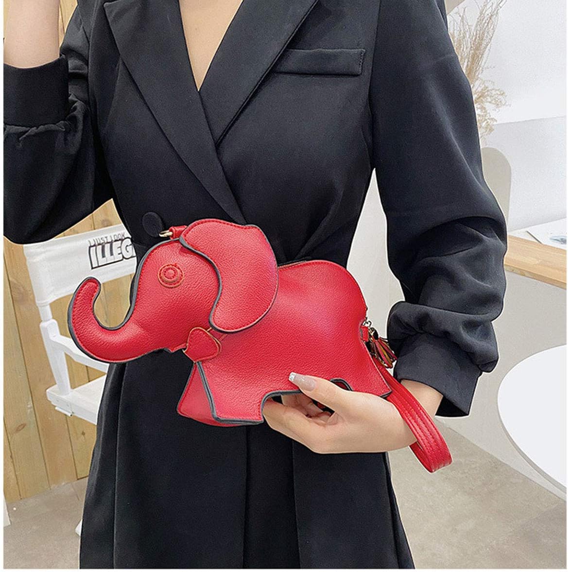 Animal Elephant Shape Crossbody Bag Purse Fashion Women Pu Leather Chic Shoulder Bag Clutch for Girls - Image 4