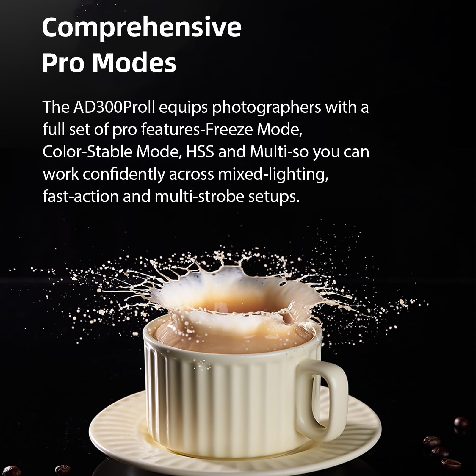 GODOX AD300 Pro II AD300Pro II Outdoor Flash,AD300PROII 300Ws Studio Flash Monolight 2.4G 1/8000 HSS Recycle Time 0.01~1.5s,12W Bi-Color Modeling Light,(AD300Pro Upgraded)