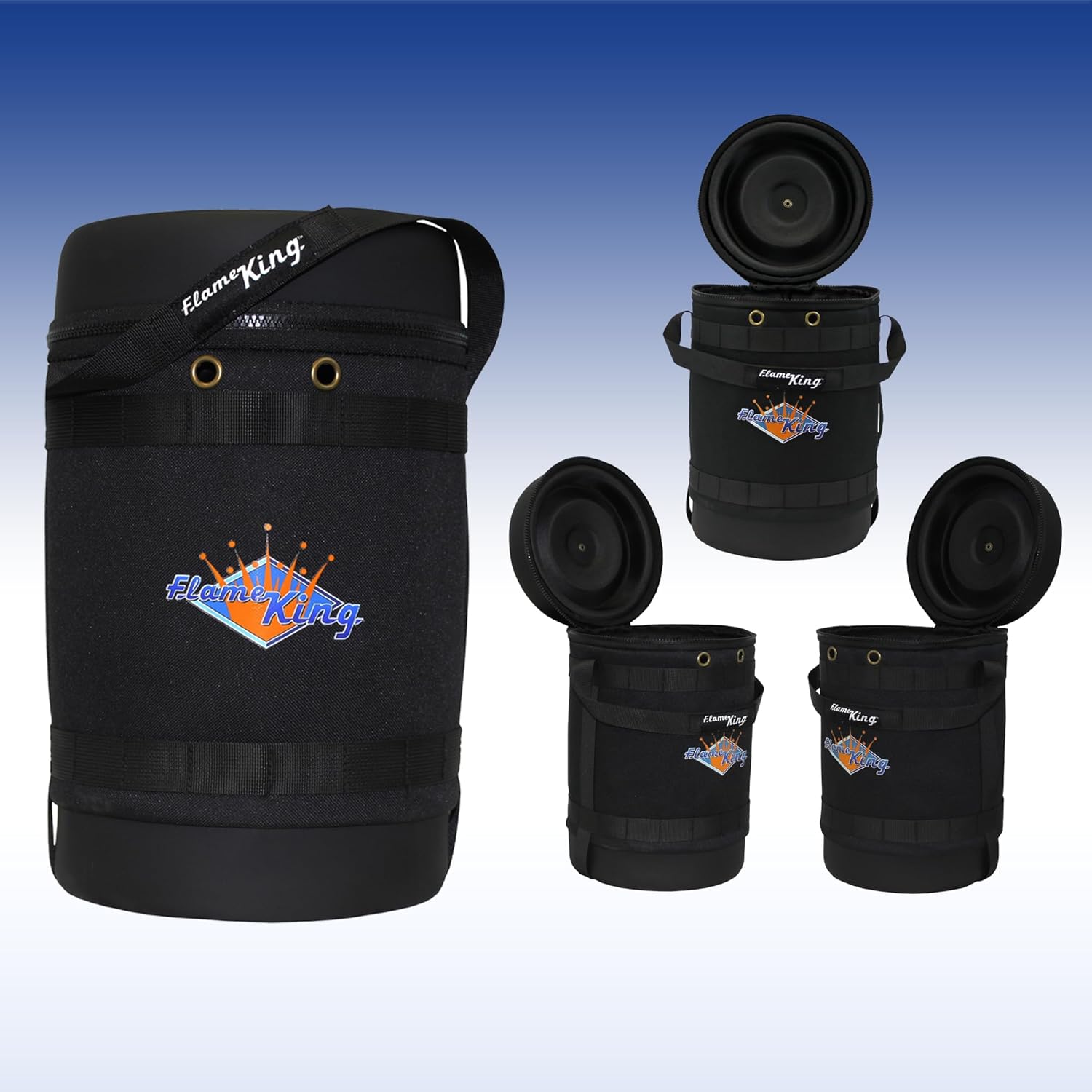 Flame King Gas Hauler for 5LB Propane Tank - Insulated Protective Carry Case for Camping and Outdoor Adventures