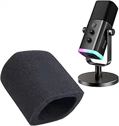 Fifine AM8 Mic Pop Filter - Capa de microfone compatível com microfone dinâmico Fifine XLR, redução de ruído à prova de som, melhora a qualidade do som, filtro pop para microfone Fifine da SUNMON